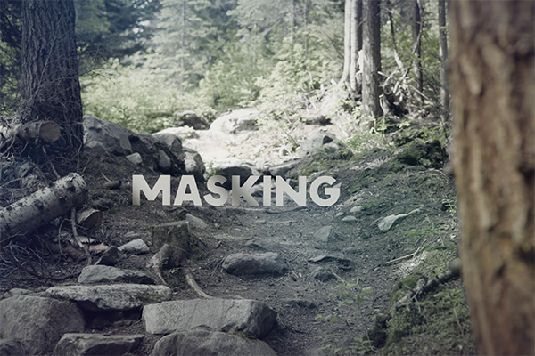 A steep, rocky forest incline representing the effort of masking